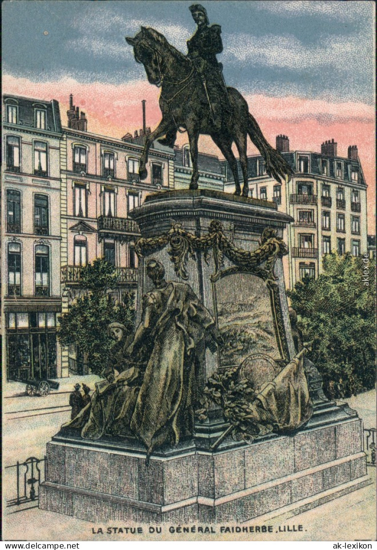 Ansichtskarte Lille Künstlerkarte - Statur General Faidherbe 1915 - Lille