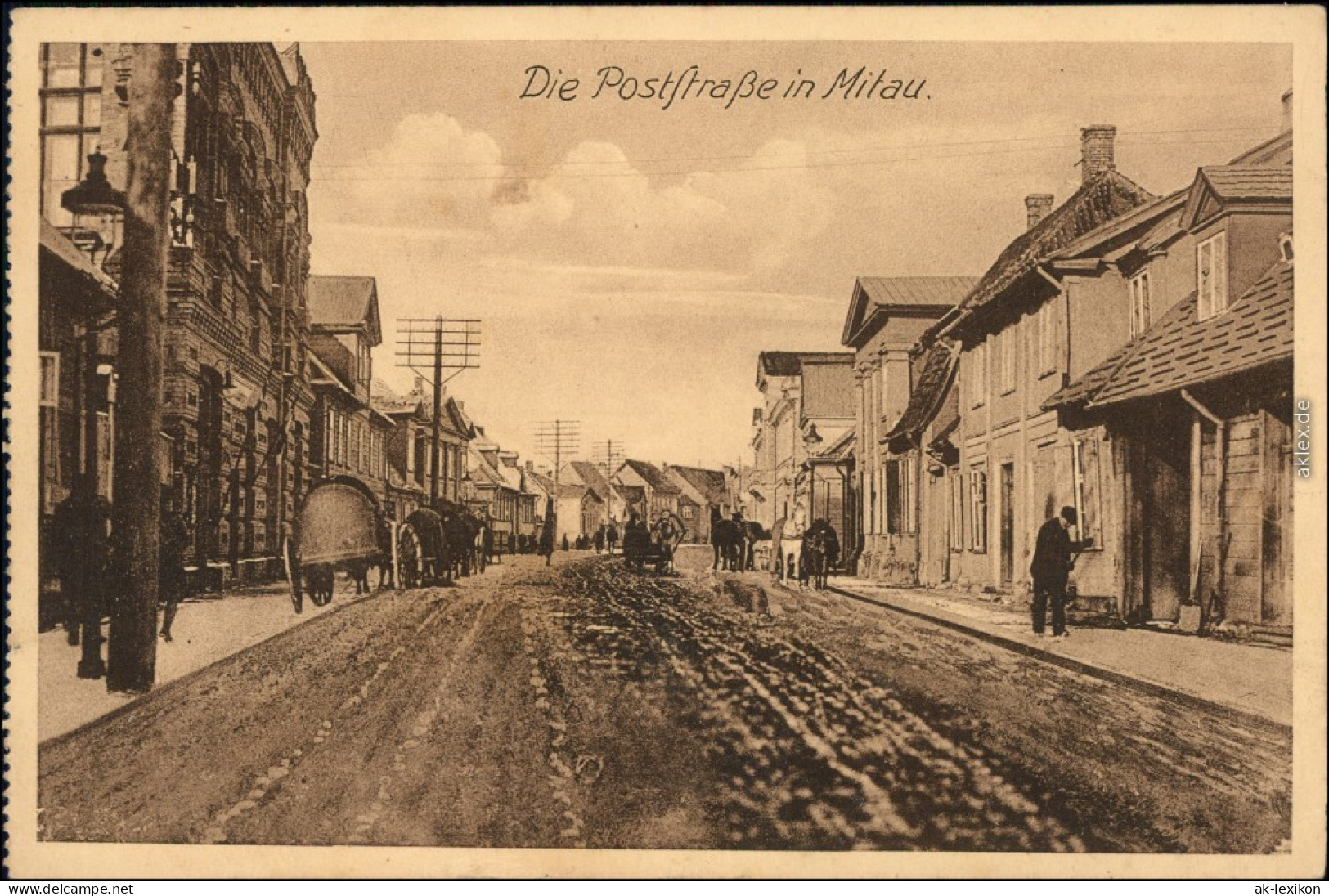 Mitau Jelgava &#1045;&#1083;&#1075;&#1072;&#1074;&#1072; Poststraße 1917  - Lettonie