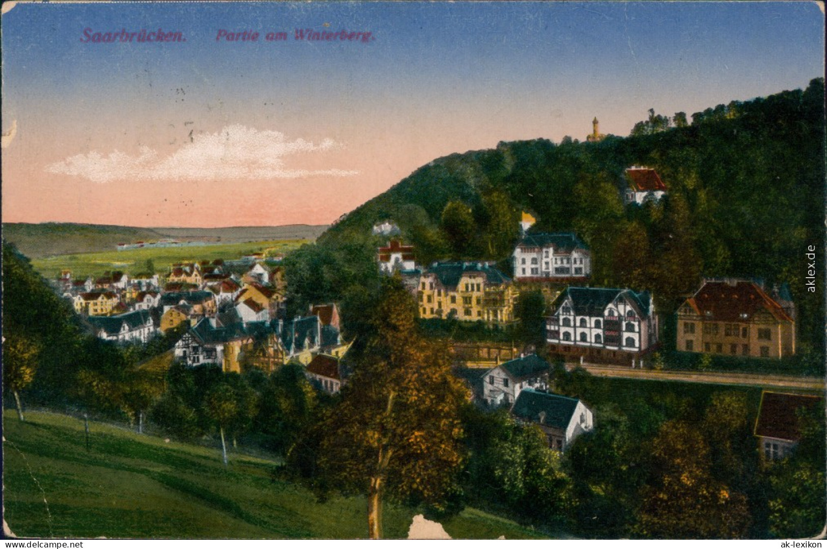 Ansichtskarte Saarbrücken Partie Am Winterberg 1923  - Saarbruecken