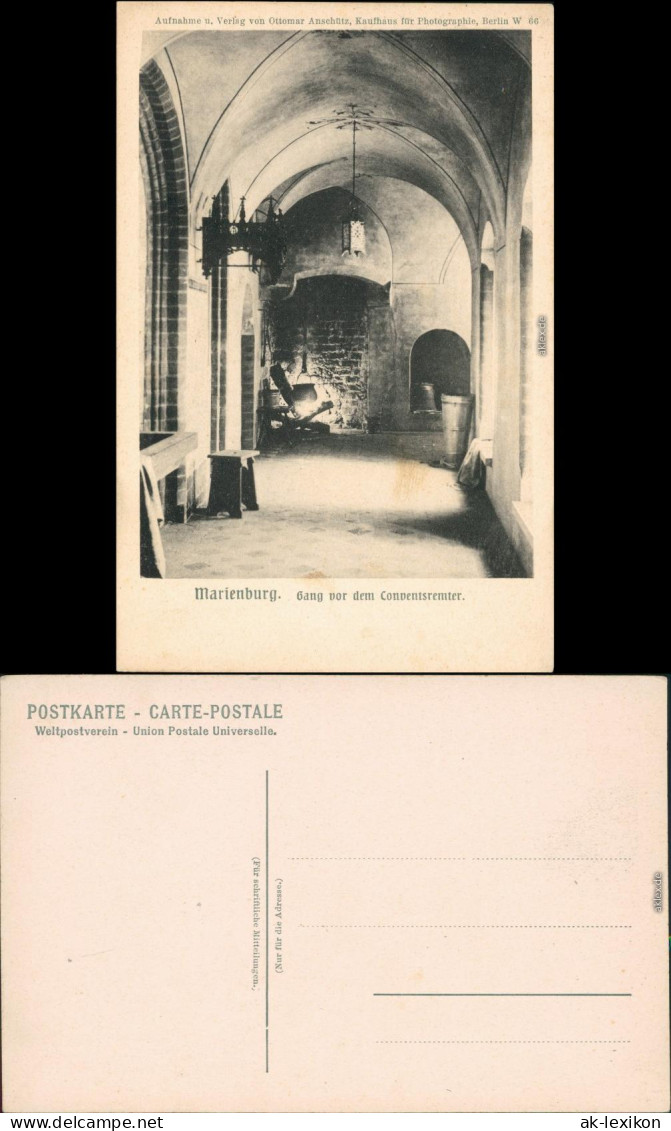 Ansichtskarte Marienburg Malbork Gang Vor Dem Converstionsremter - Burg 1917  - Polonia