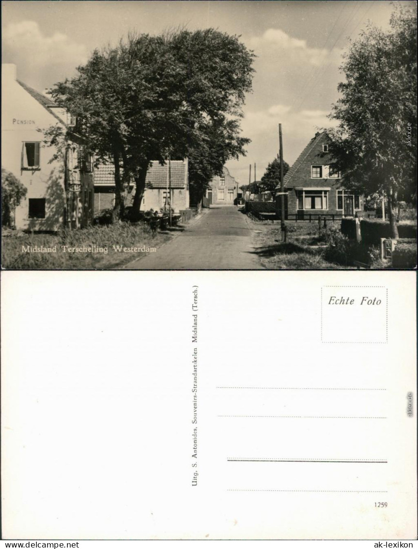 Ansichtskarte Midsland Tscherschelling Straße Midsland Westerdam 1938 - Terschelling