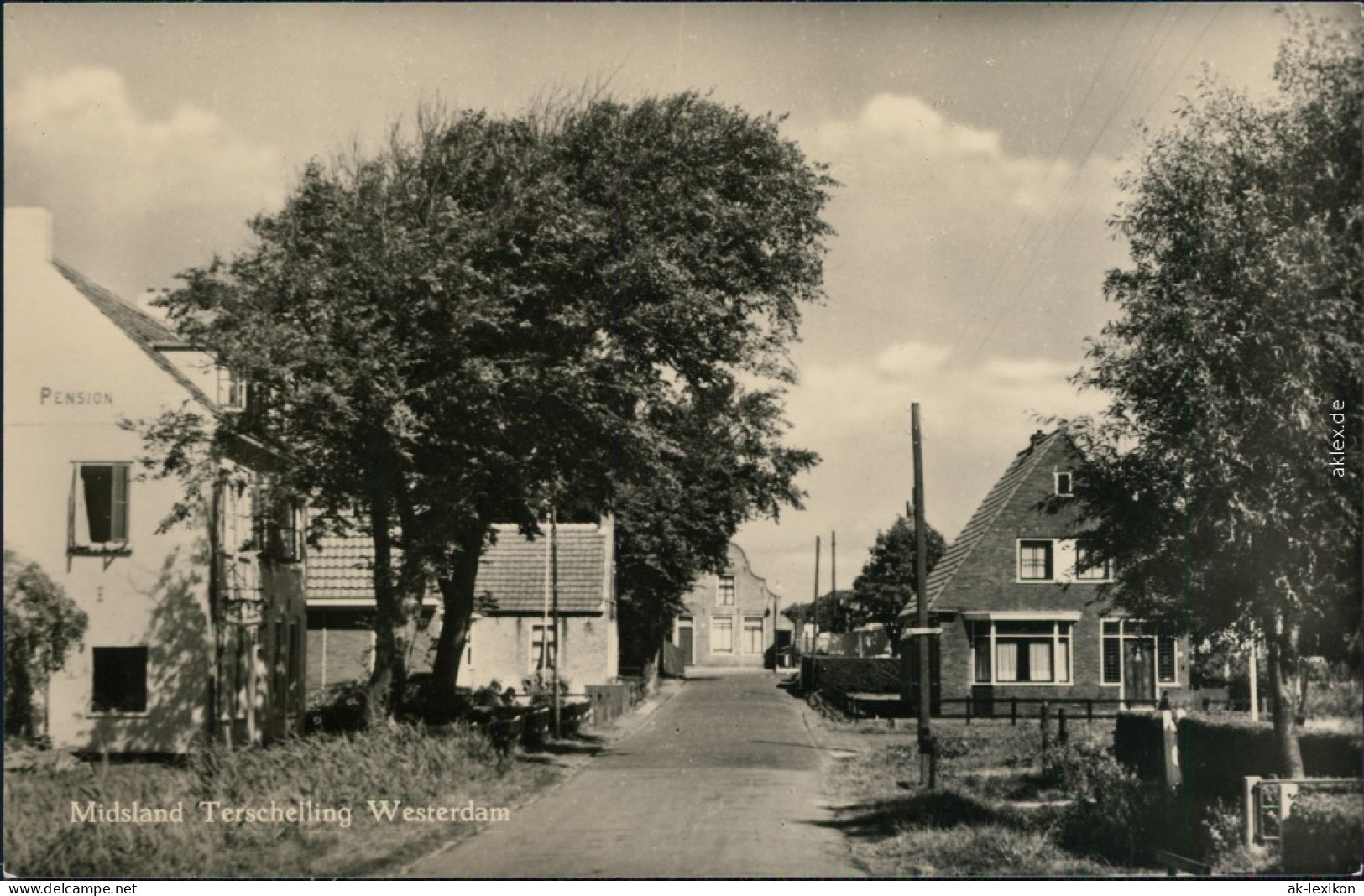Ansichtskarte Midsland Tscherschelling Straße Midsland Westerdam 1938 - Terschelling