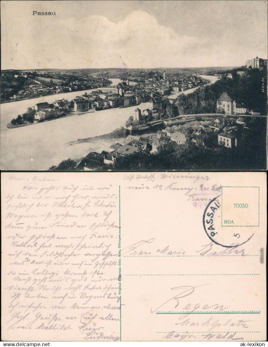 Ansichtskarte Passau Panorama-Ansicht 1918 - Passau