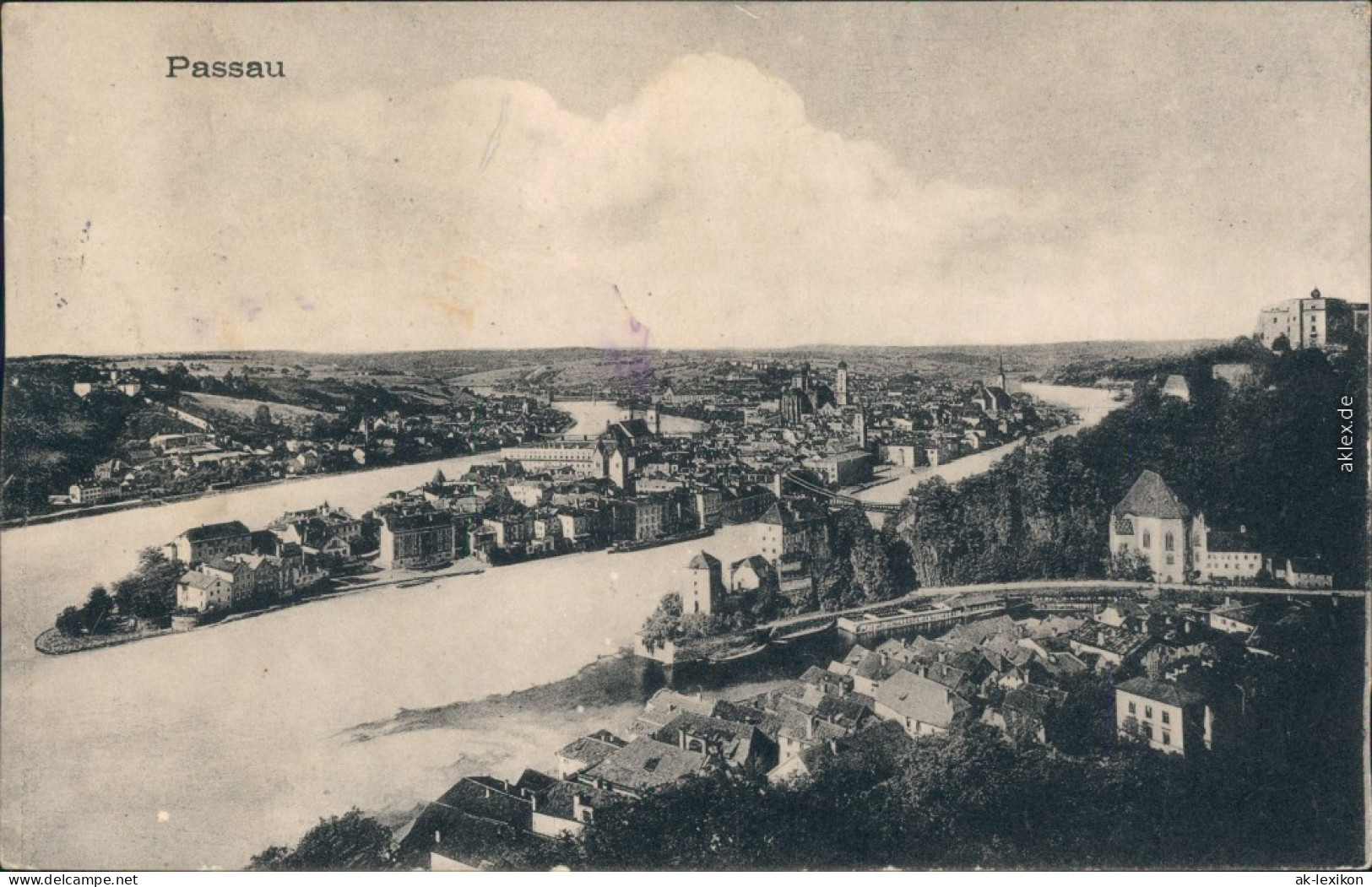 Ansichtskarte Passau Panorama-Ansicht 1918 - Passau