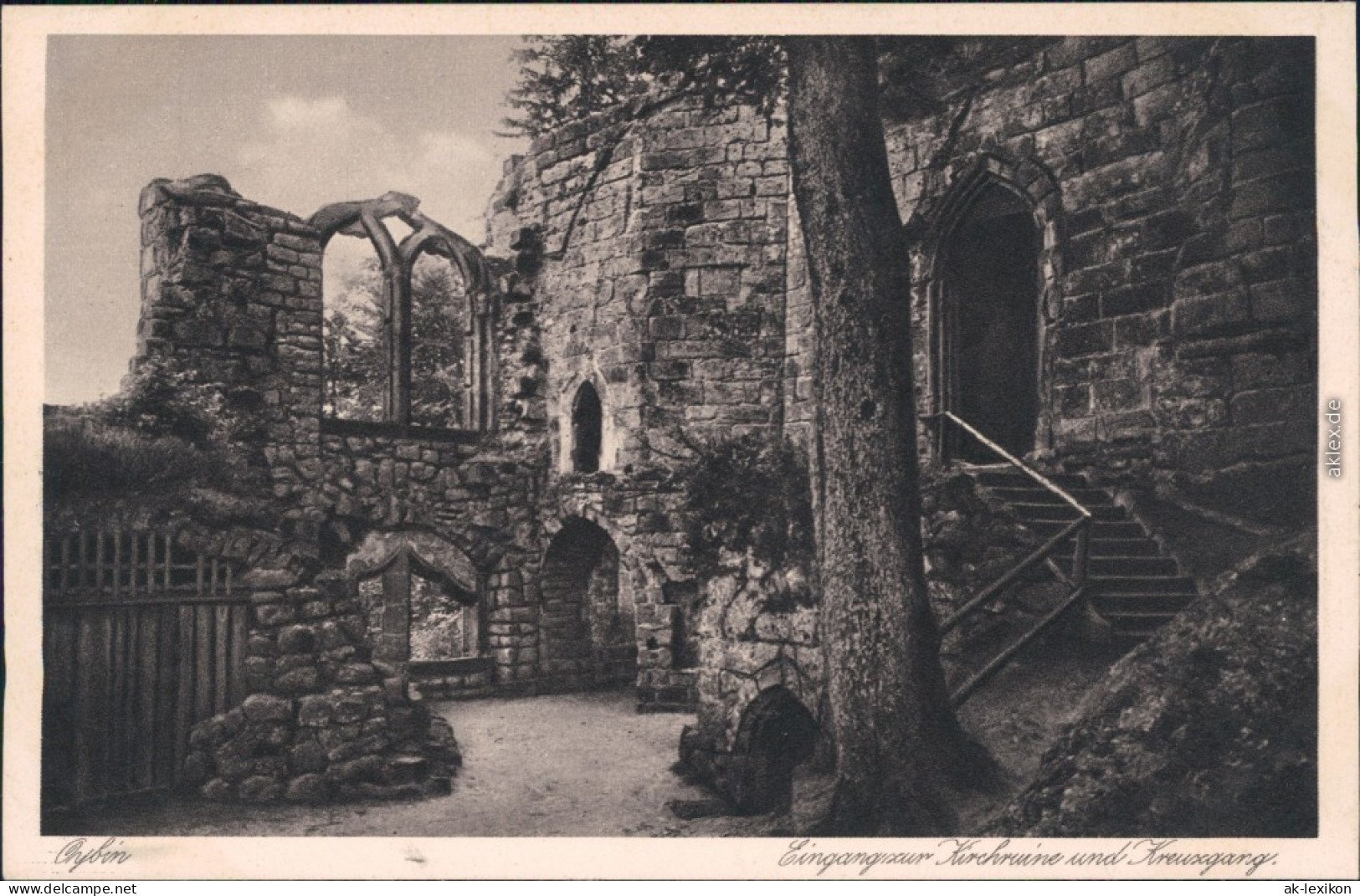 Ansichtskarte Oybin Eingang Zur Kirchruine Und Kreuzgang 1928  - Oybin