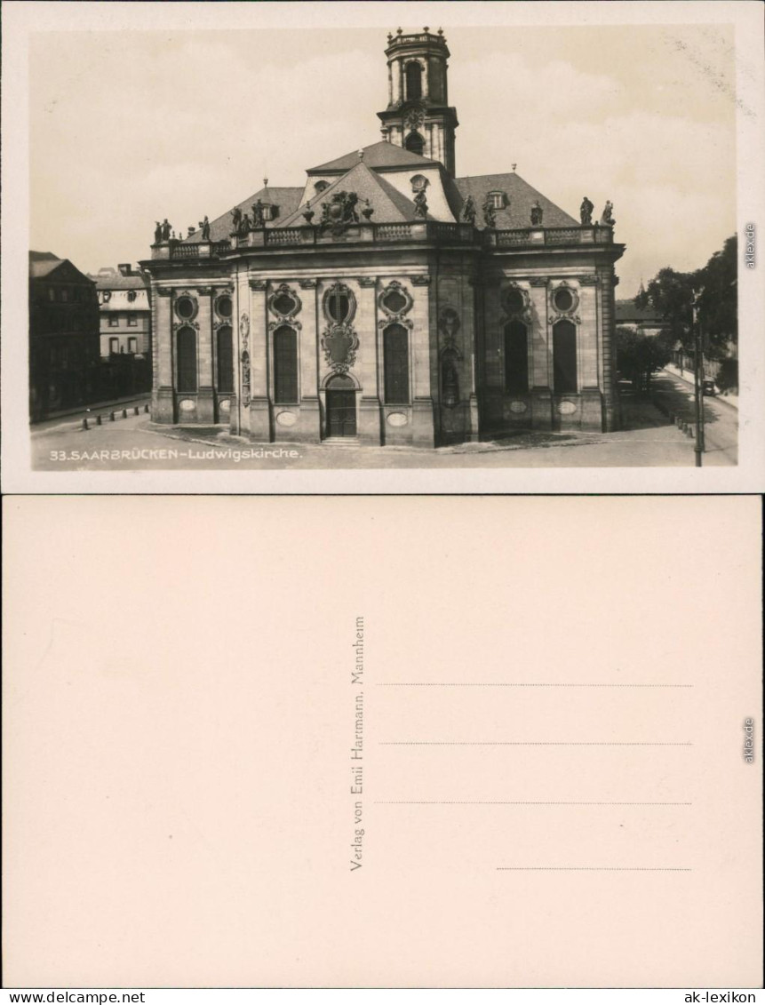 Ansichtskarte Saarbrücken Partie An Der Ludwigskirche 1932  - Saarbrücken