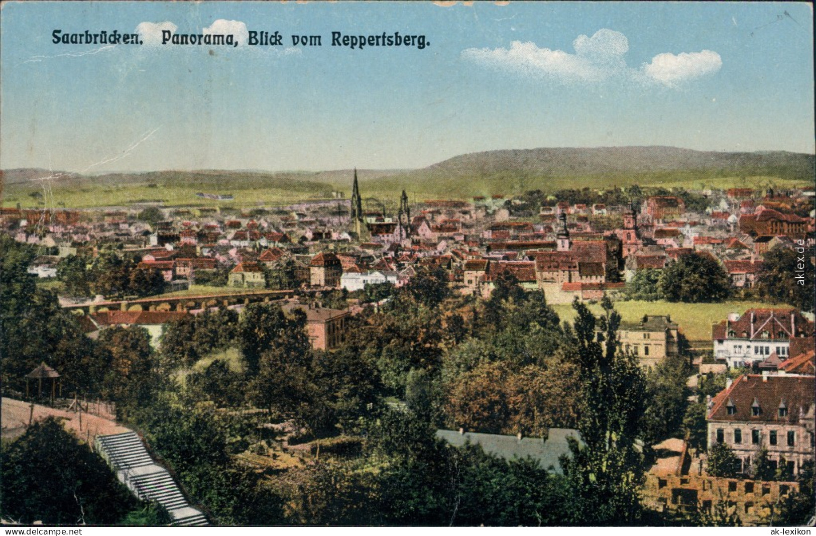 Ansichtskarte Saarbrücken Panorama, Blick Vom Ruppertsberg 1914  - Saarbrücken