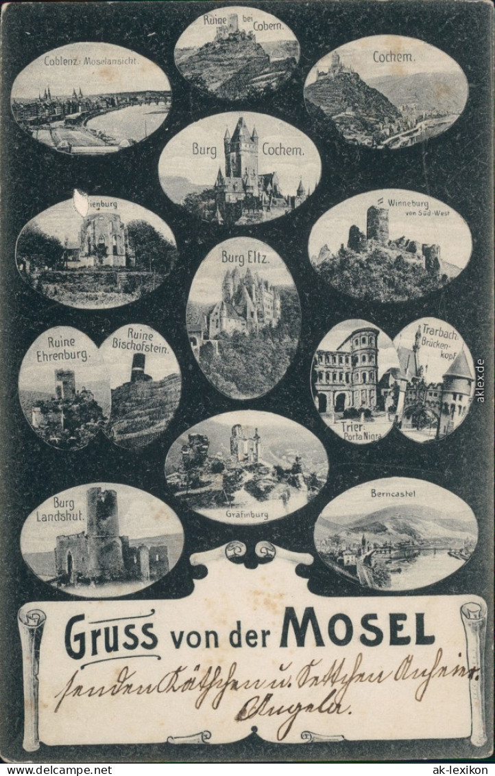 Bernkastel-Kues Berncastel-Cues Gruß Von Der Mosel - Mikroskopkarte 1906  - Bernkastel-Kues