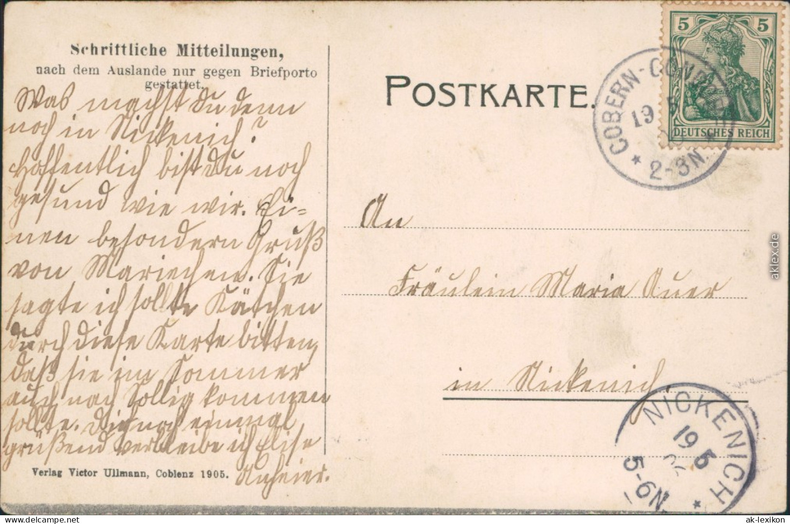 Bernkastel-Kues Berncastel-Cues Gruß Von Der Mosel - Mikroskopkarte 1906  - Bernkastel-Kues