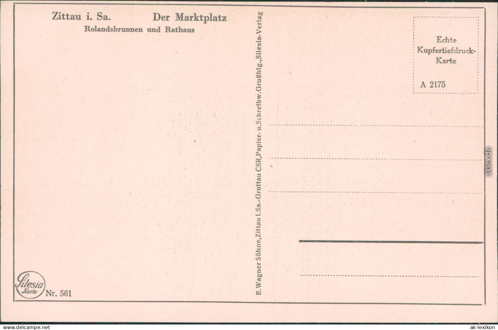 Ansichtskarte Zittau Marsbrunnen/Rolandsbrunnen Und Rathaus 1935 - Zittau