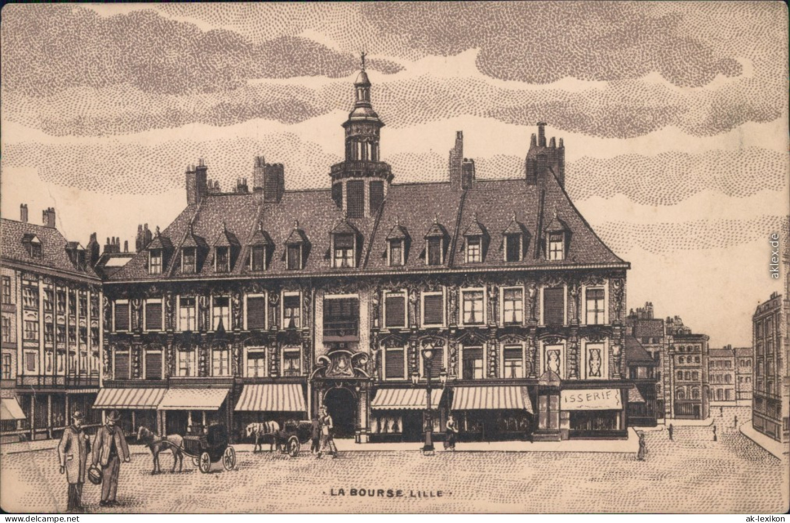 CPA Lille Grand Place - Börse (Bourse) Künstlerkarte 1915  - Lille