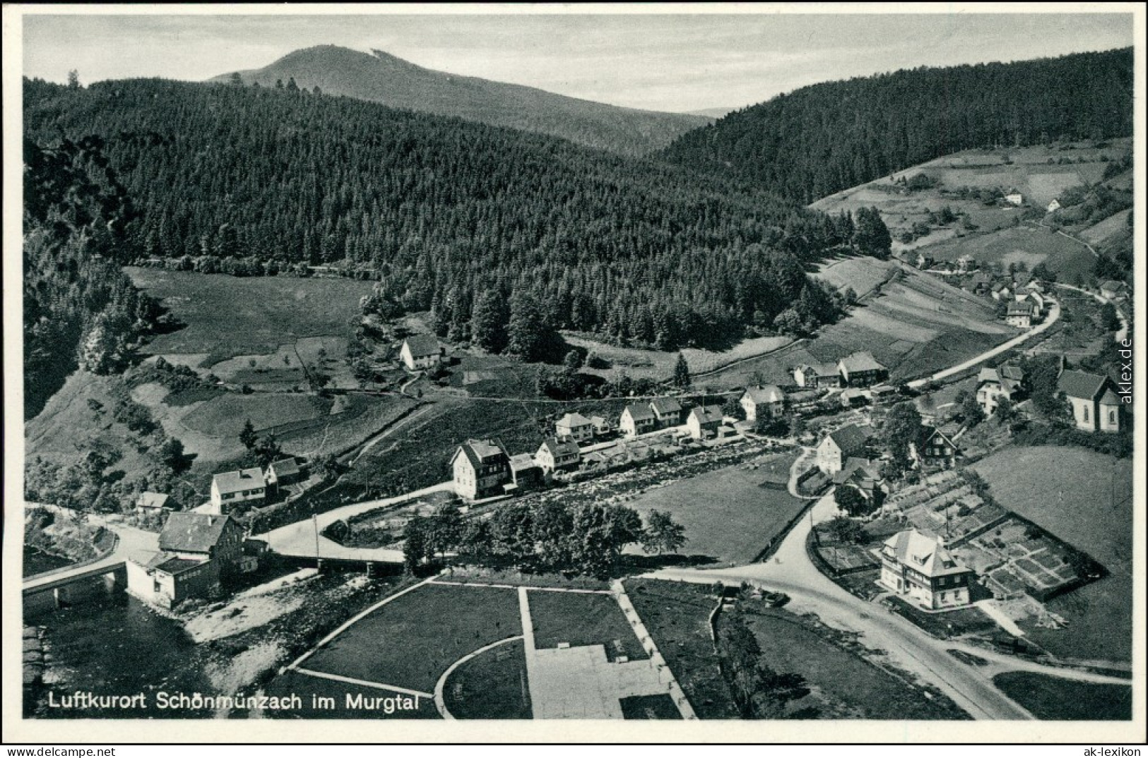 Ansichtskarte Schönmünzach-Baiersbronn Blick Auf Den Ort Mit Murgtal 1934 - Baiersbronn