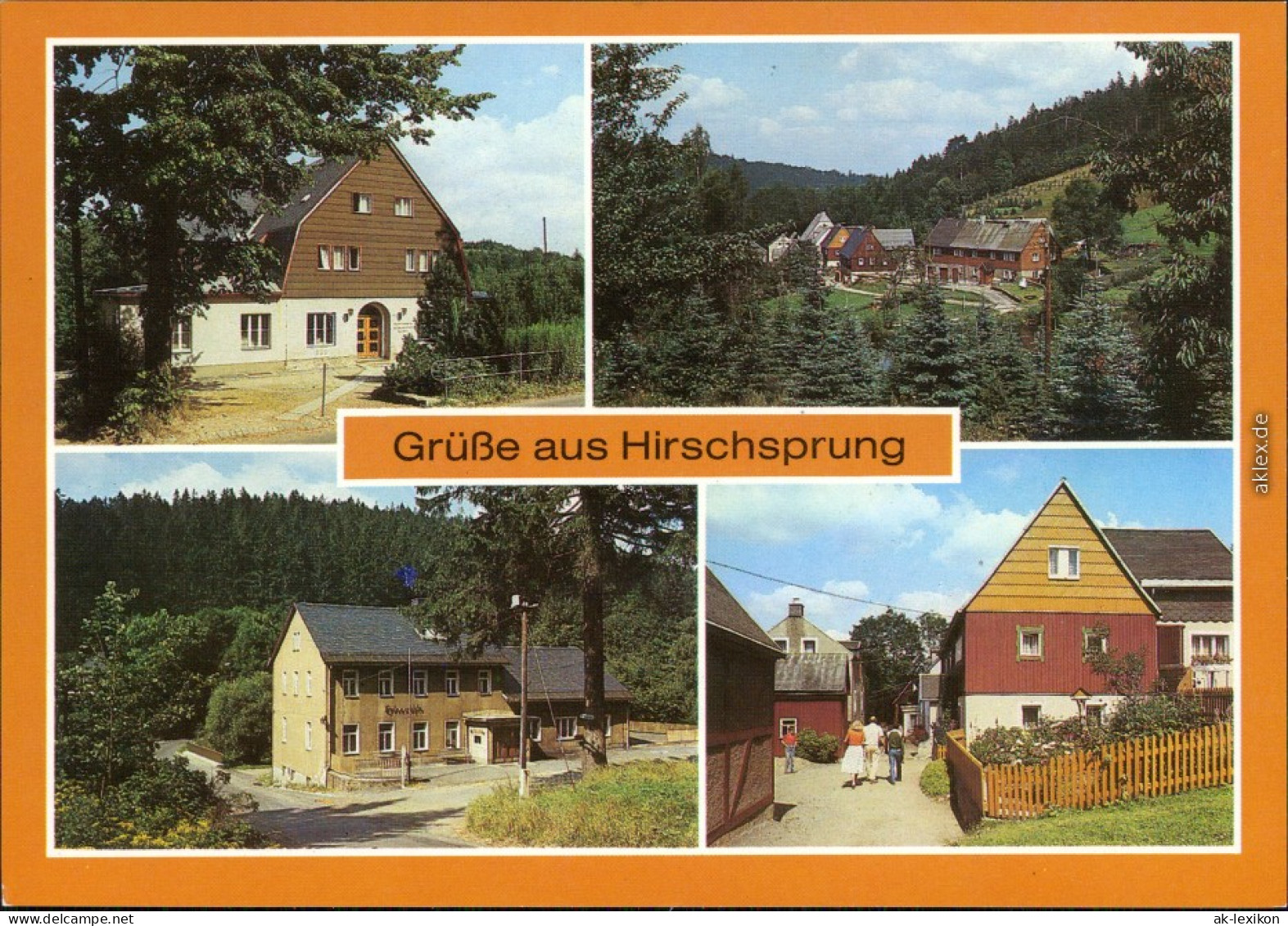 Hirschsprung-Altenberg Erzgebirge) "Buschhaus", Teilansicht, Ladenmühle 1987 - Altenberg