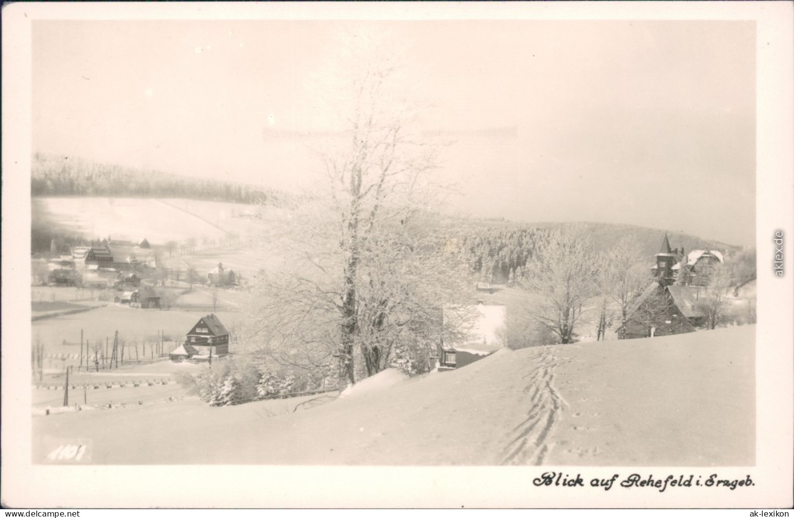 Rehefeld-Zaunhaus-Altenberg (Erzgebirge) Blick Auf Rehefeld Im Winter 1978 - Altenberg