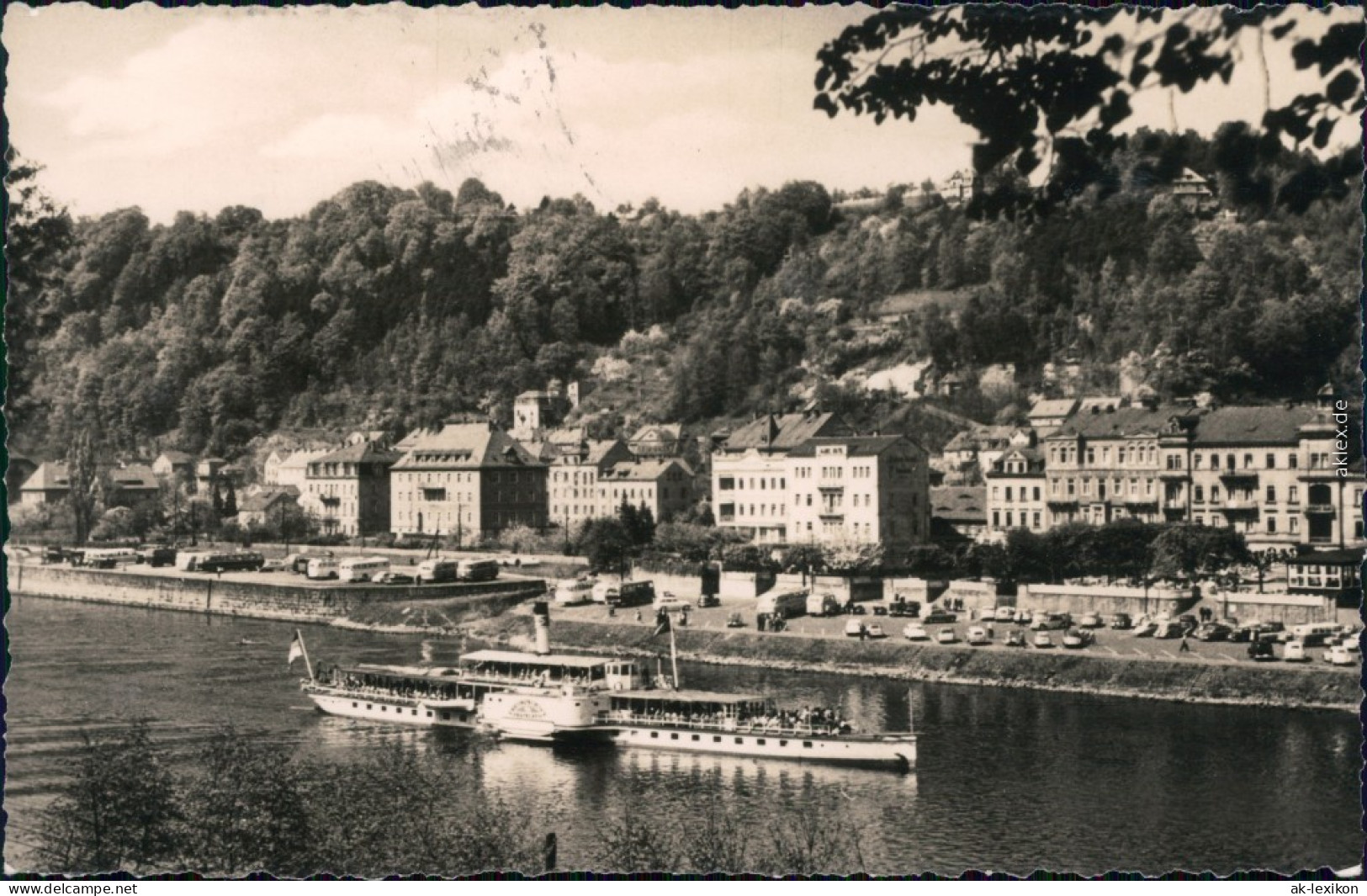 Ansichtskarte Bad Schandau Blick Auf Stadt Und Dampfer 1966  - Bad Schandau