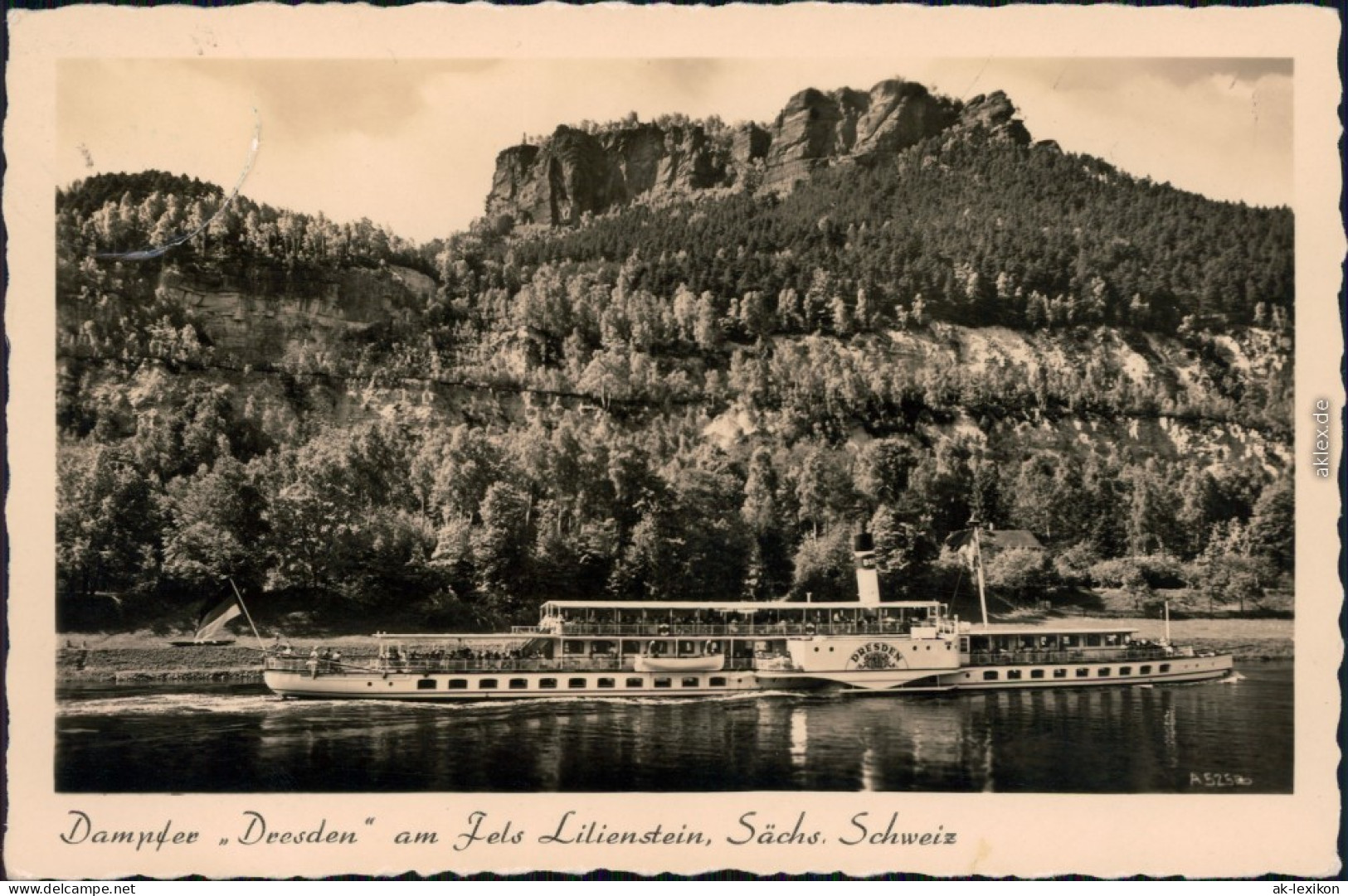 Ansichtskarte Porschdorf-Bad Schandau Dampfer Dresden - Lilienstein 1958  - Bad Schandau