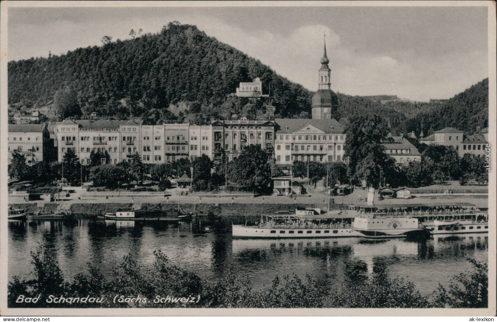 Ansichtskarte Bad Schandau Anlegestelle, Dampfer Dresden Stadt 1955  - Bad Schandau