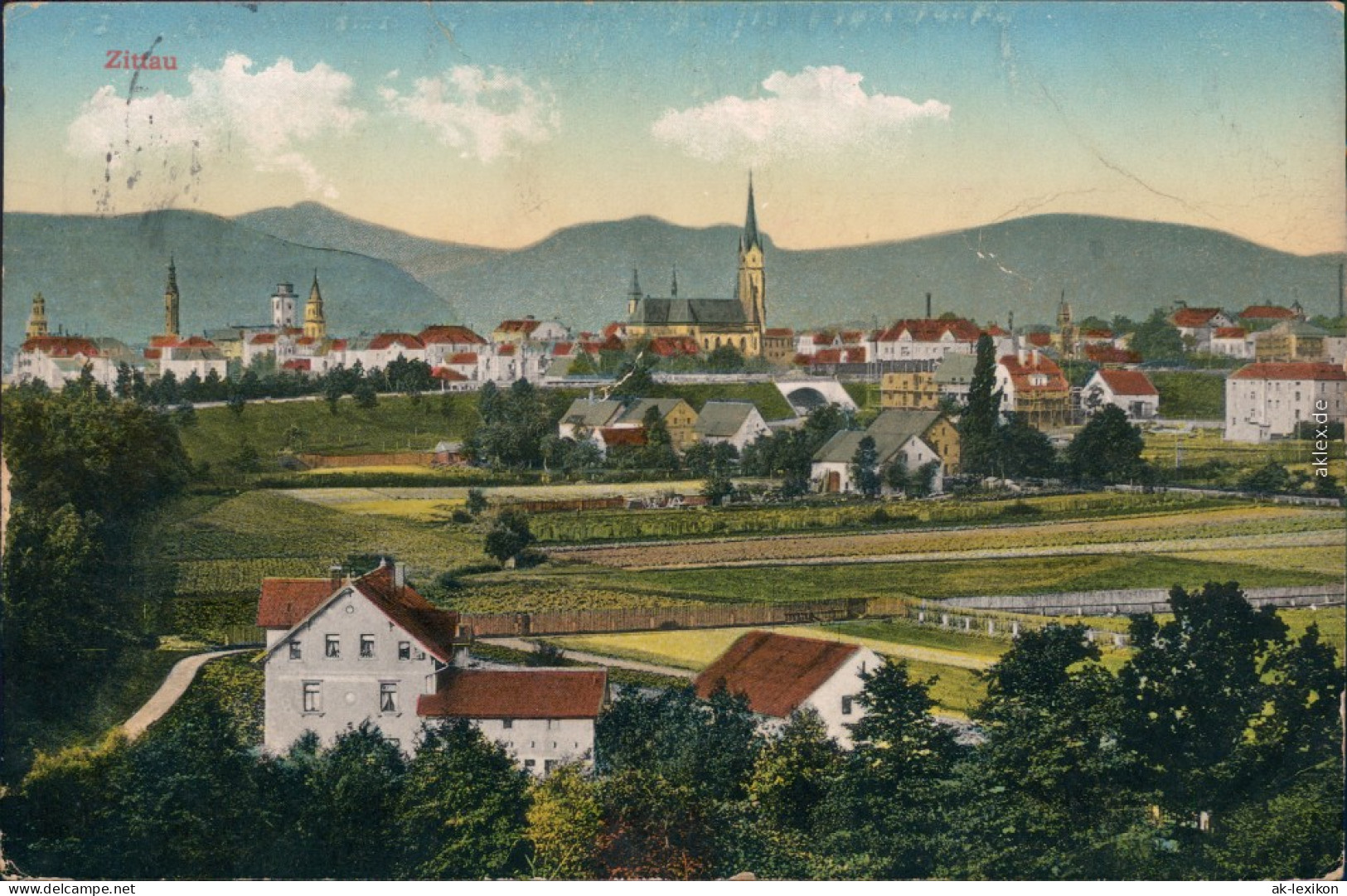 Ansichtskarte Zittau Panorama Blick Auf Die Stadt 1916 - Zittau