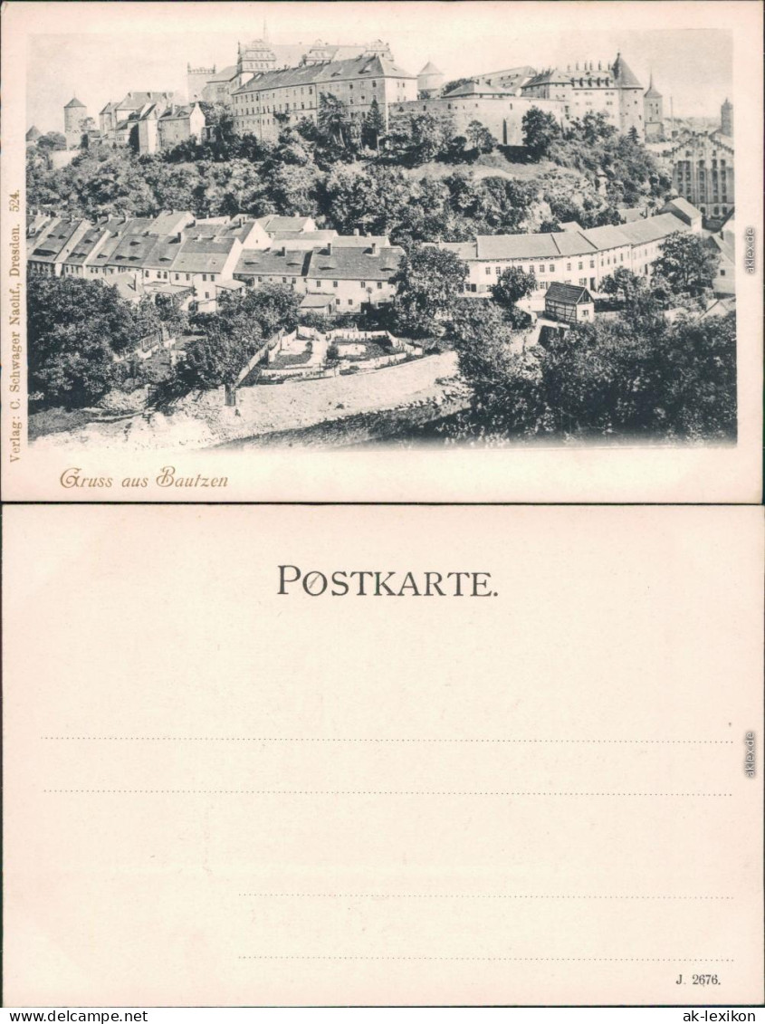 Bautzen Budyšin Blick Auf Bautzen Mit Wäscheplatz Und Höfen 1900 - Bautzen