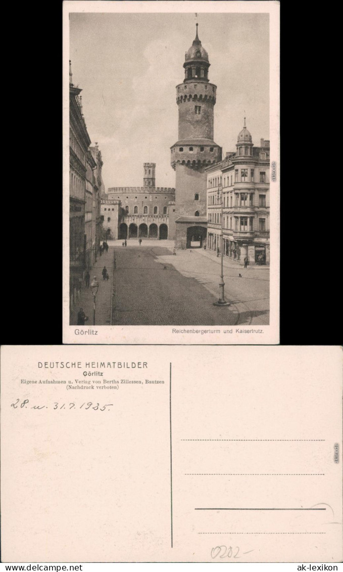 Görlitz Zgorzelec Reichenbacher Turm Und Kaisertrutz Mit Geschäften 1925 - Görlitz