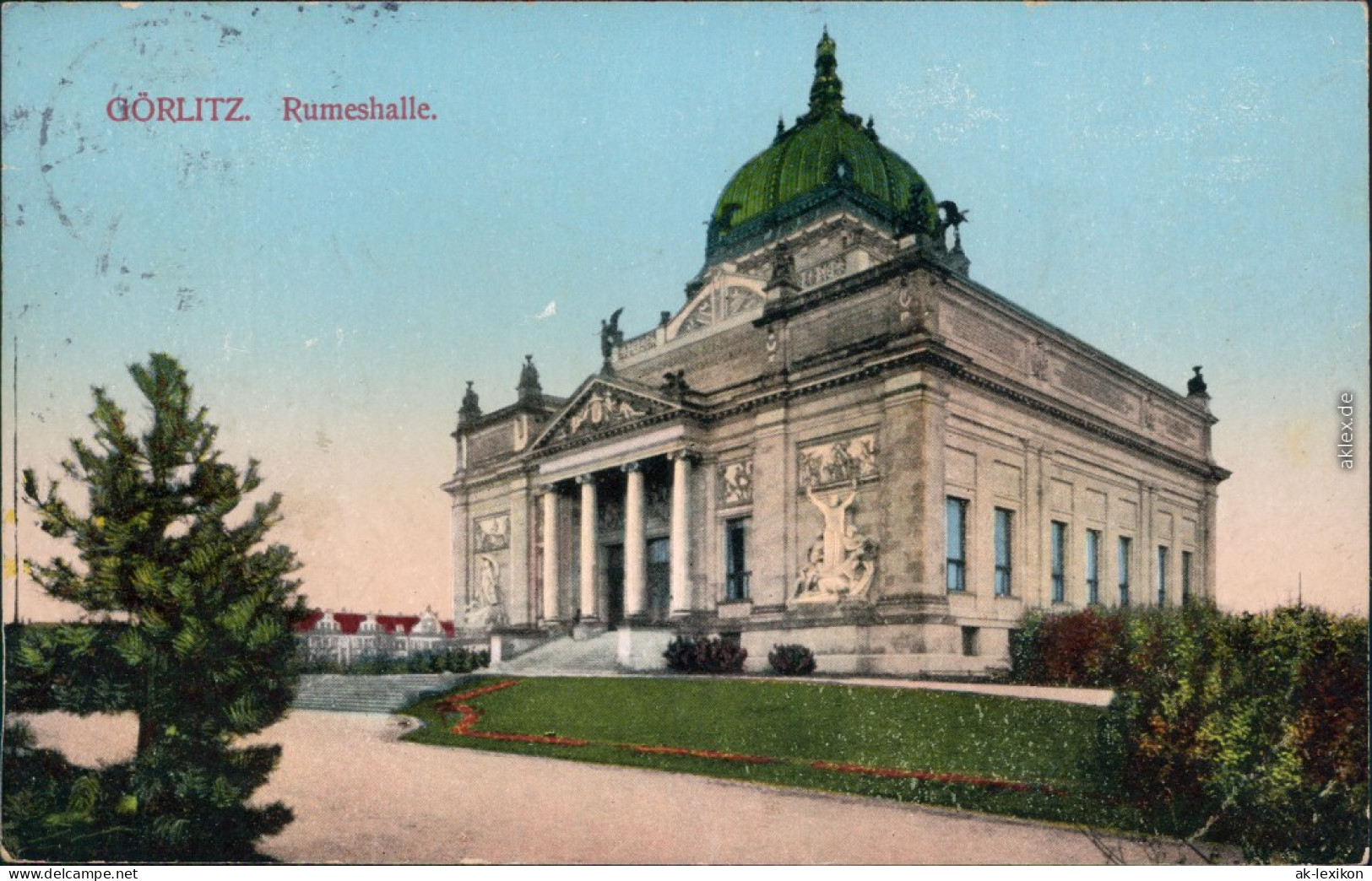 Zgorzelec Parkanlagen An Der Ruhmeshalle - Fernsicht Auf Häuser 1913  - Görlitz