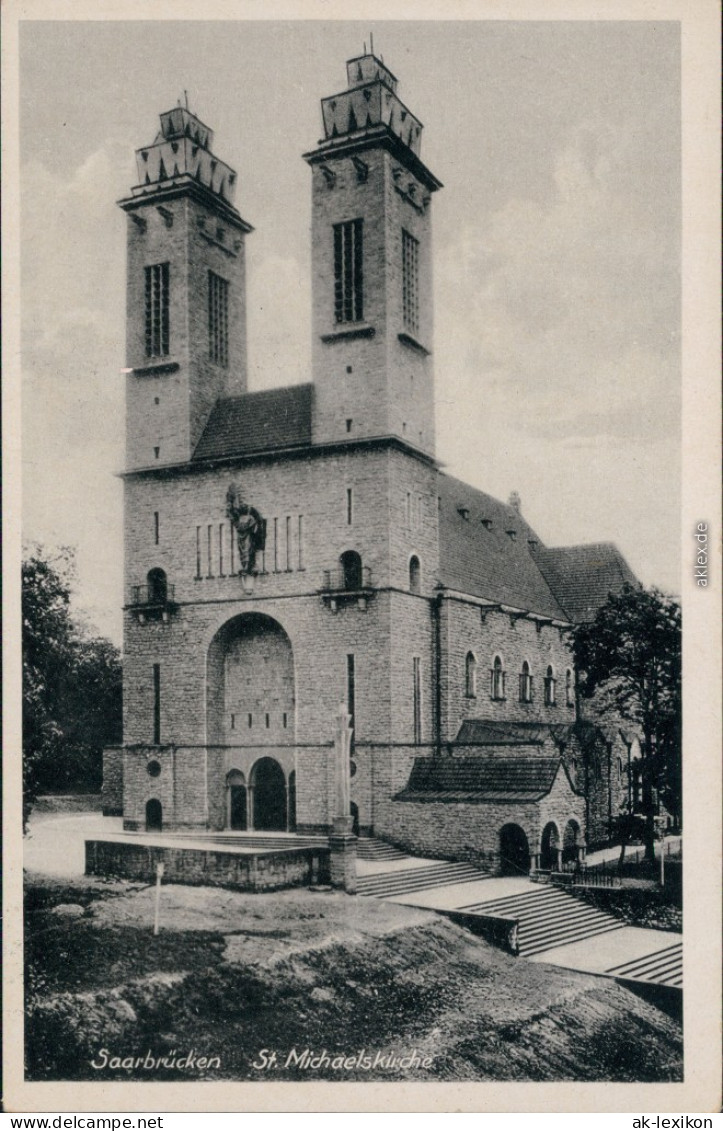 Ansichtskarte Saarbrücken St. Michaelskirche 1955 - Saarbruecken