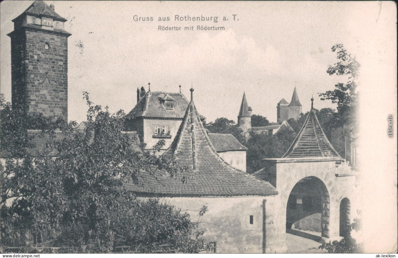 Ansichtskarte Rothenburg Ob Der Tauber Röderturm Und Rödertor 1905 - Rothenburg O. D. Tauber