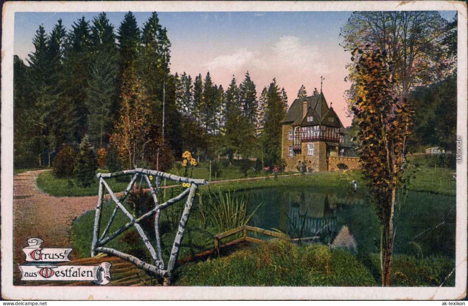 Ansichtskarte  Liedansichtskarte "Westfalenlied" 1913 - Música
