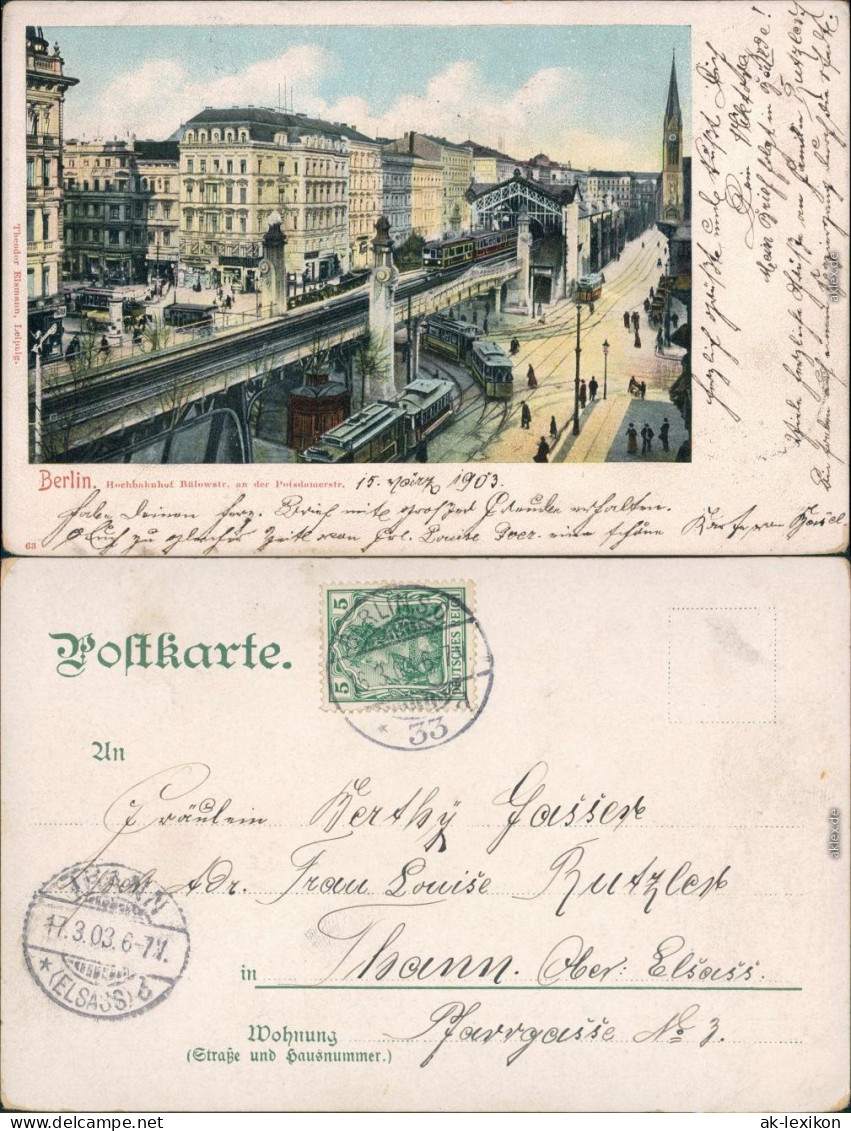Schöneberg-Berlin Hochbahnhof - Bülowstraße - Potsdamerstrasse 1903  - Schoeneberg