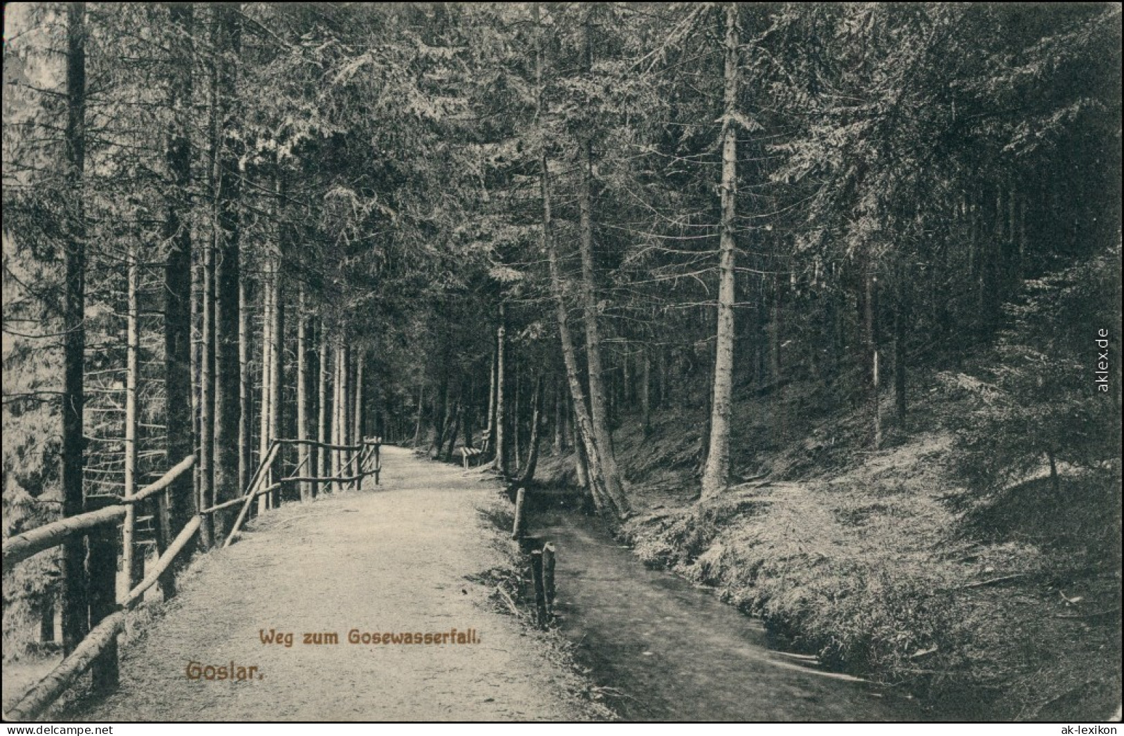 Ansichtskarte Goslar Weg Zum Gosewasserfall 1919 - Goslar