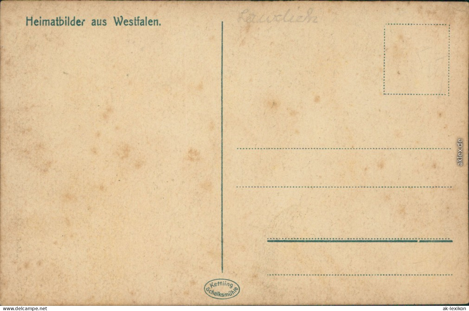 Ansichtskarte  Heimatbilder Aus Westfalen, Das Westfalenlied 1915 - Musik