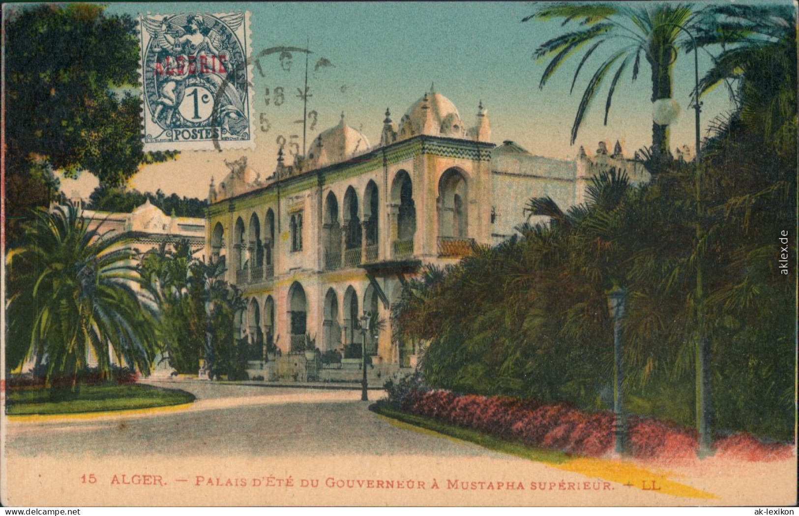 Ansichtskarte Algier Palais Ete Du Gouverneur A Mustapha Superieur 1918  - Algerien