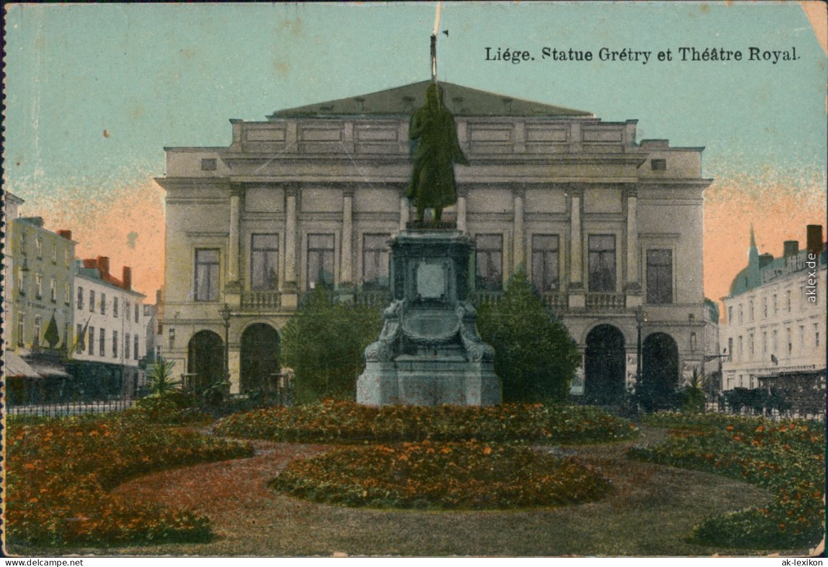 Lüttich Luik &#47; Wallonisch: Lîdje Grétry Statue Und Royal Theater 1915 - Andere & Zonder Classificatie