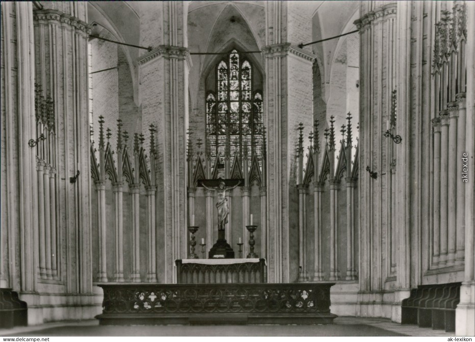 Ansichtskarte Stralsund Marienkirche - Altar 1978 - Stralsund