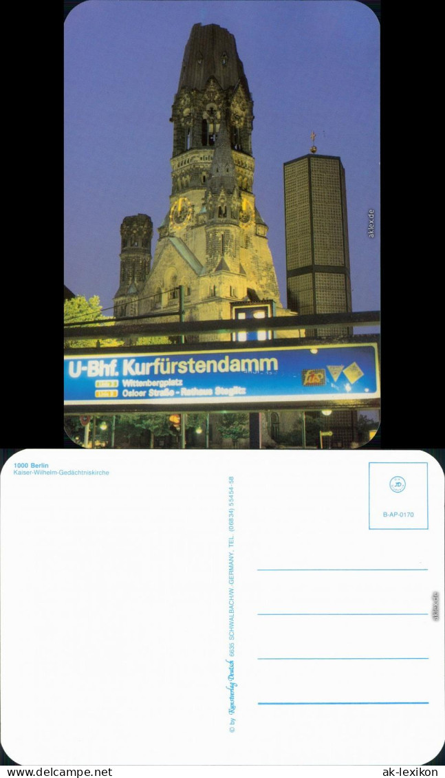 Ansichtskarte Charlottenburg-Berlin Kaiser-Wilhelm-Gedächtniskirche 1995 - Charlottenburg