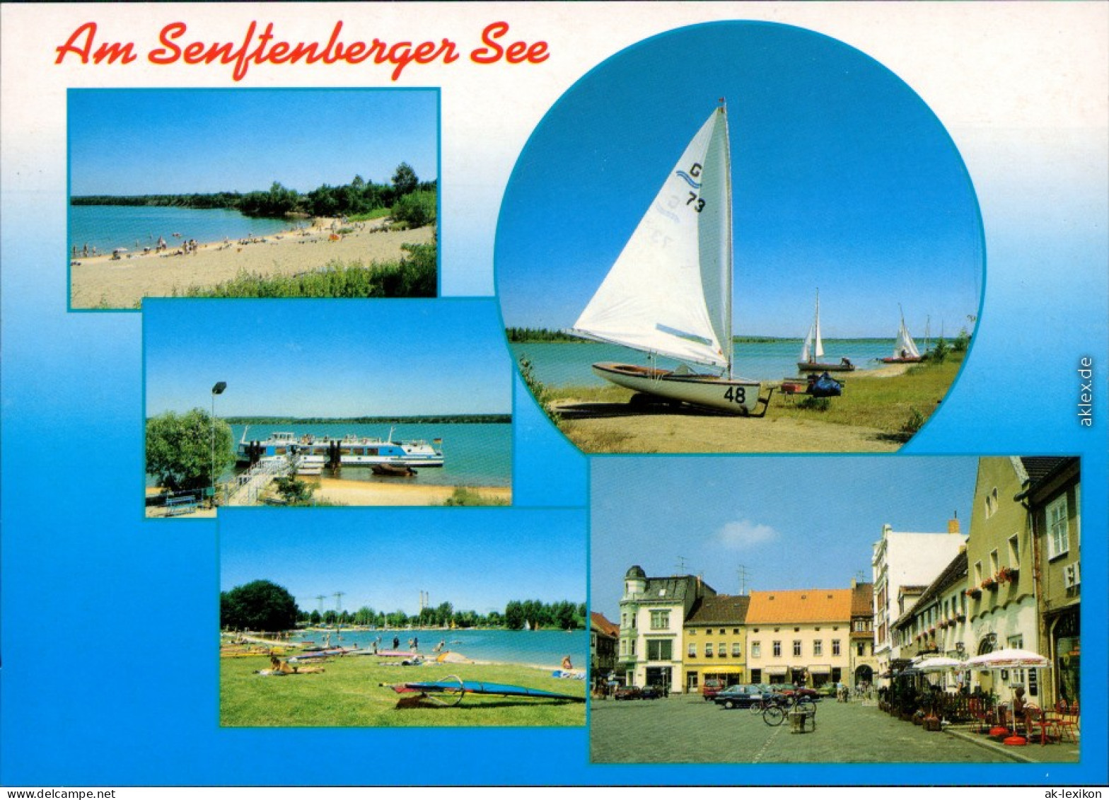 Senftenberg (Niederlausitz) Großkoschen Strand Seglerhafen, Niemtsch Markt 1995 - Senftenberg