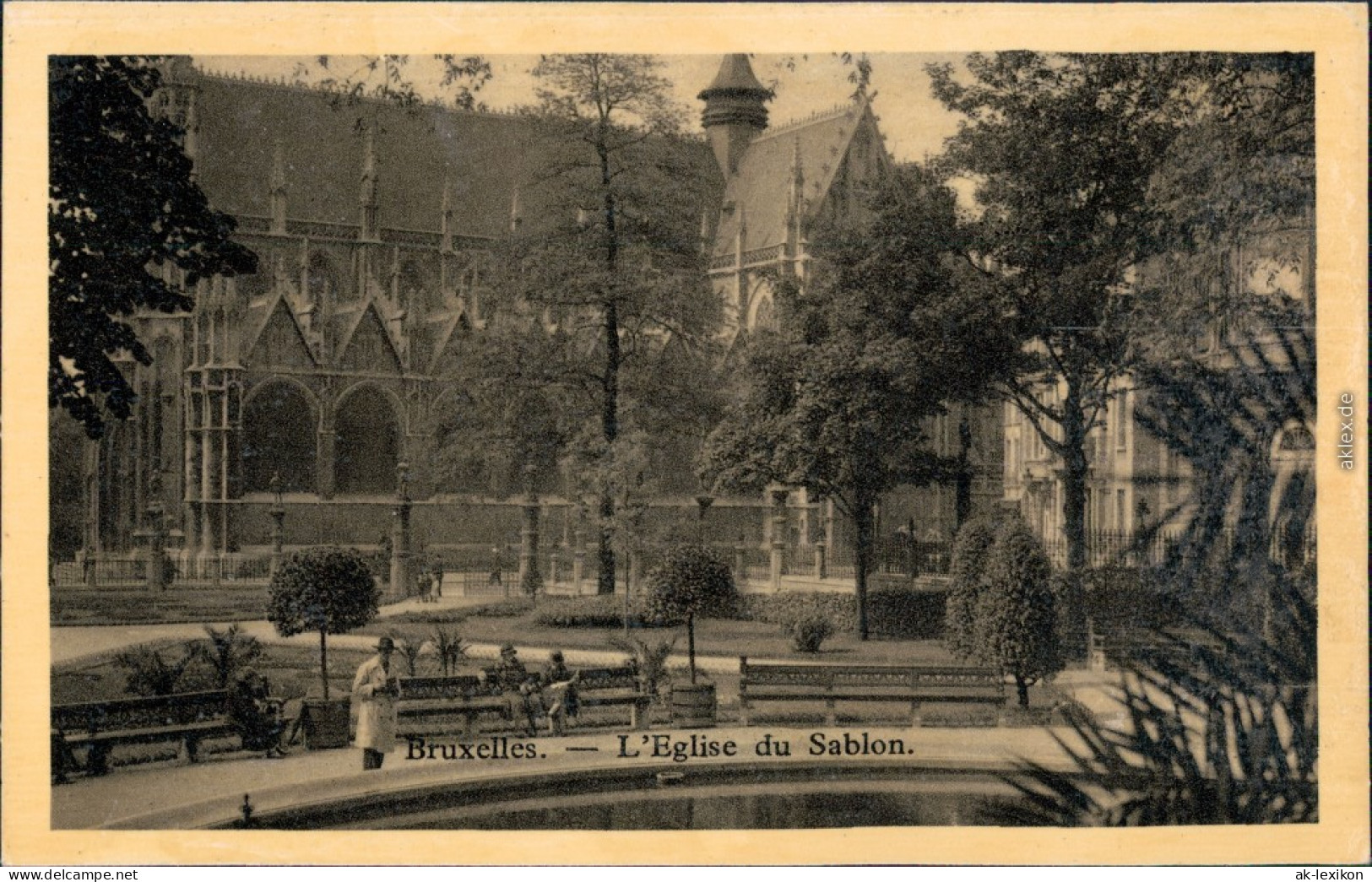 Ansichtskarte Brüssel Bruxelles Eglise Du Sablon 1932  - Sonstige & Ohne Zuordnung