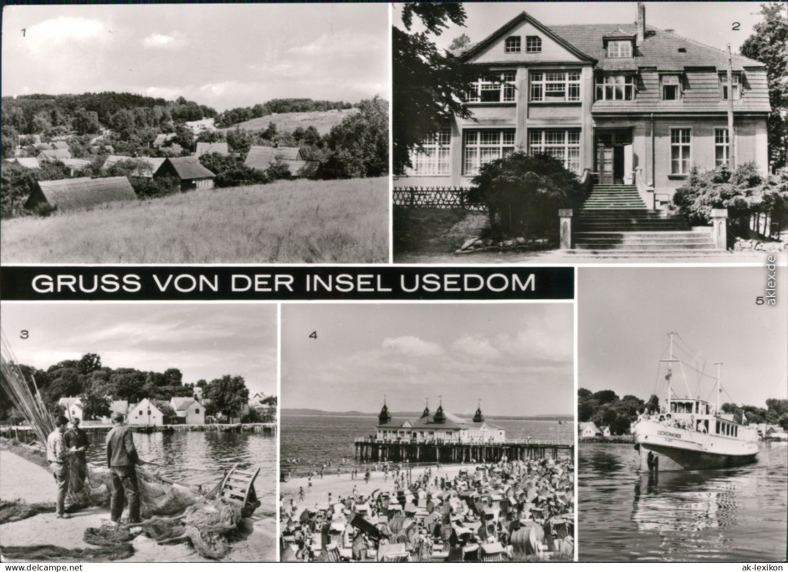 Usedom Insel Usedom - Benz, Gaststätte, Kamminke, Ahlbeck Mit Seebrücke 1980 - Autres & Non Classés