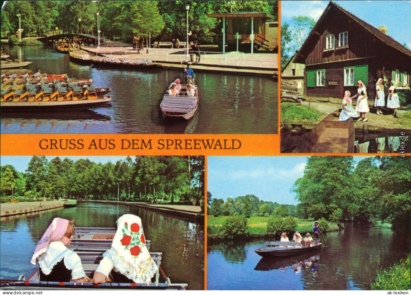 Lübbenau Spreewald Trachten Spreewaldkähnen 4B 1979 - Lübbenau