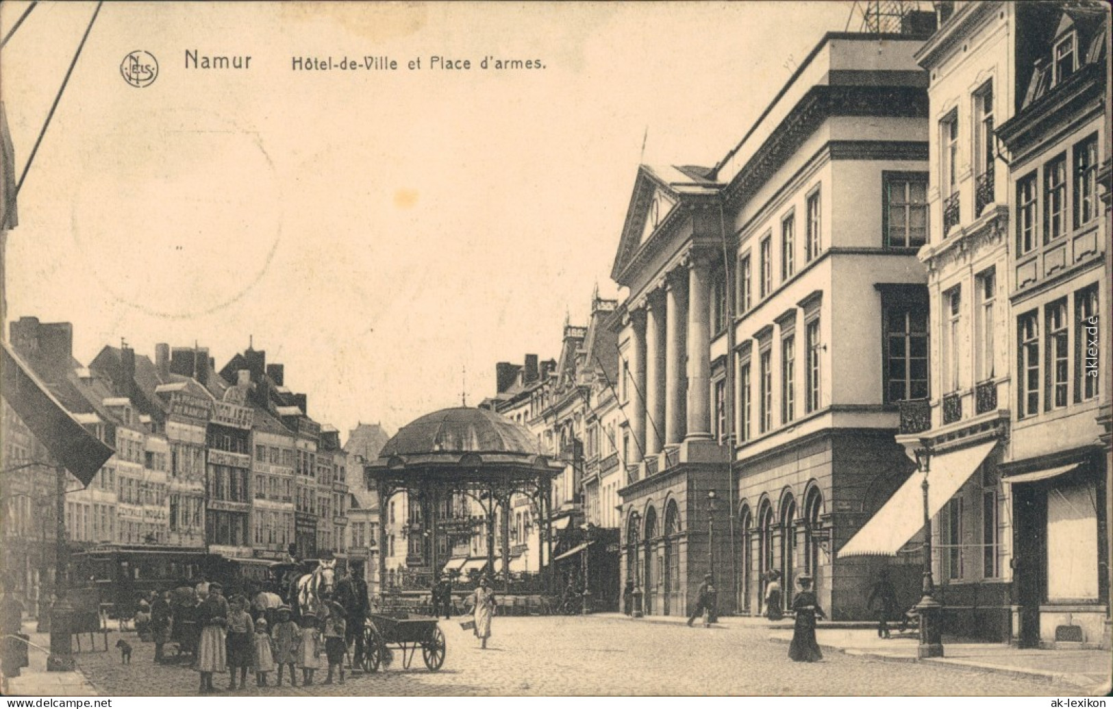 Namur Namen &#47; Wallonisch: Nameûr Geschäfte, Rathaus Place D Armes 1915  - Namur