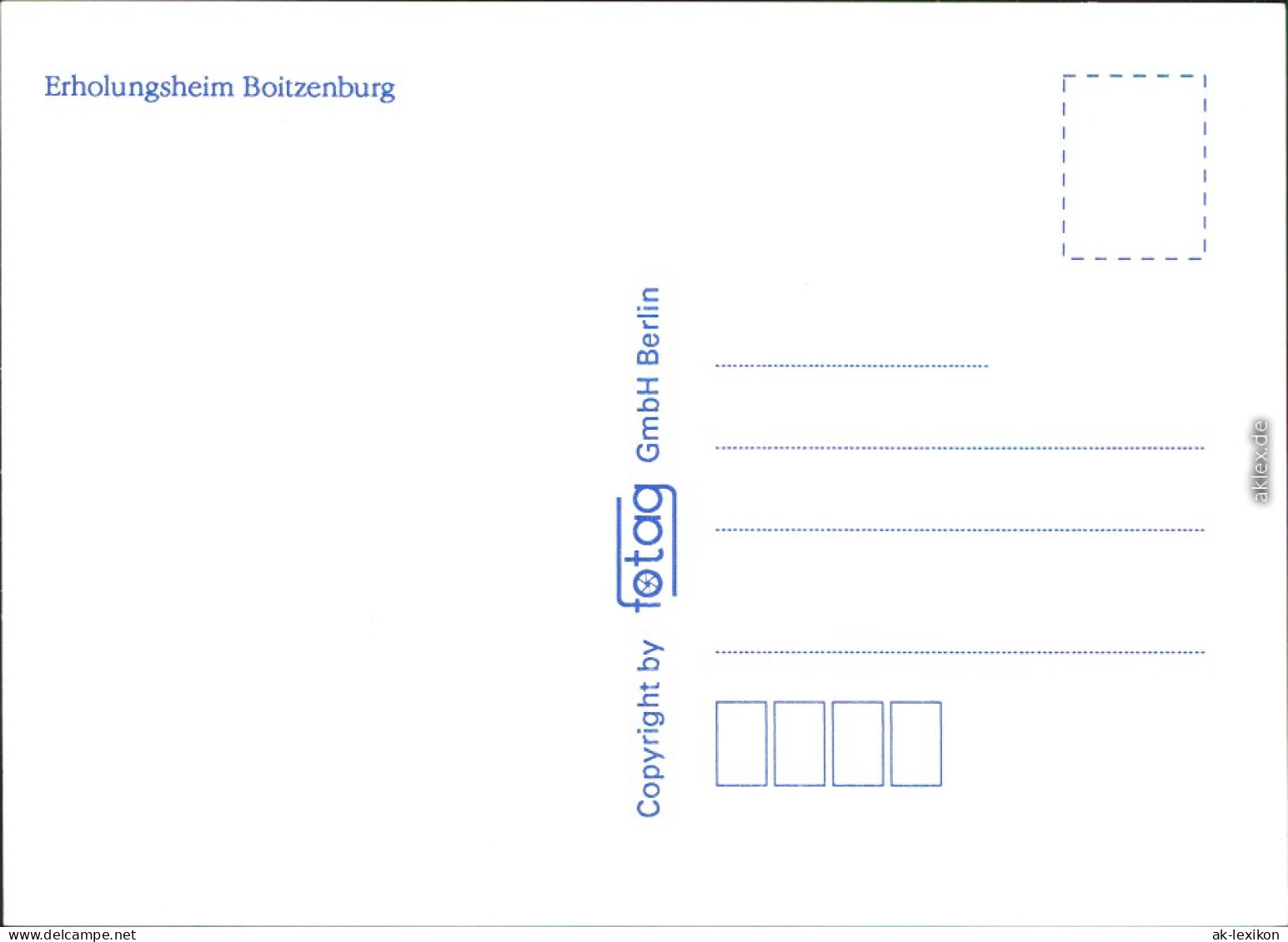 Ansichtskarte Boitzenburger Land Erholungsheim 1995 - Boitzenburg