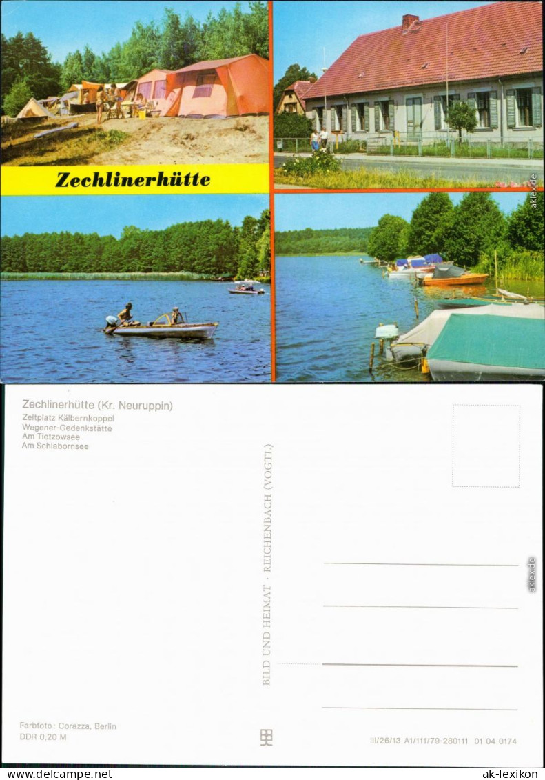 Zechlinerhütte Mark-Rheinsberg Zeltplatz   Wegener-Gedekstätte,   1979 - Zechlinerhütte