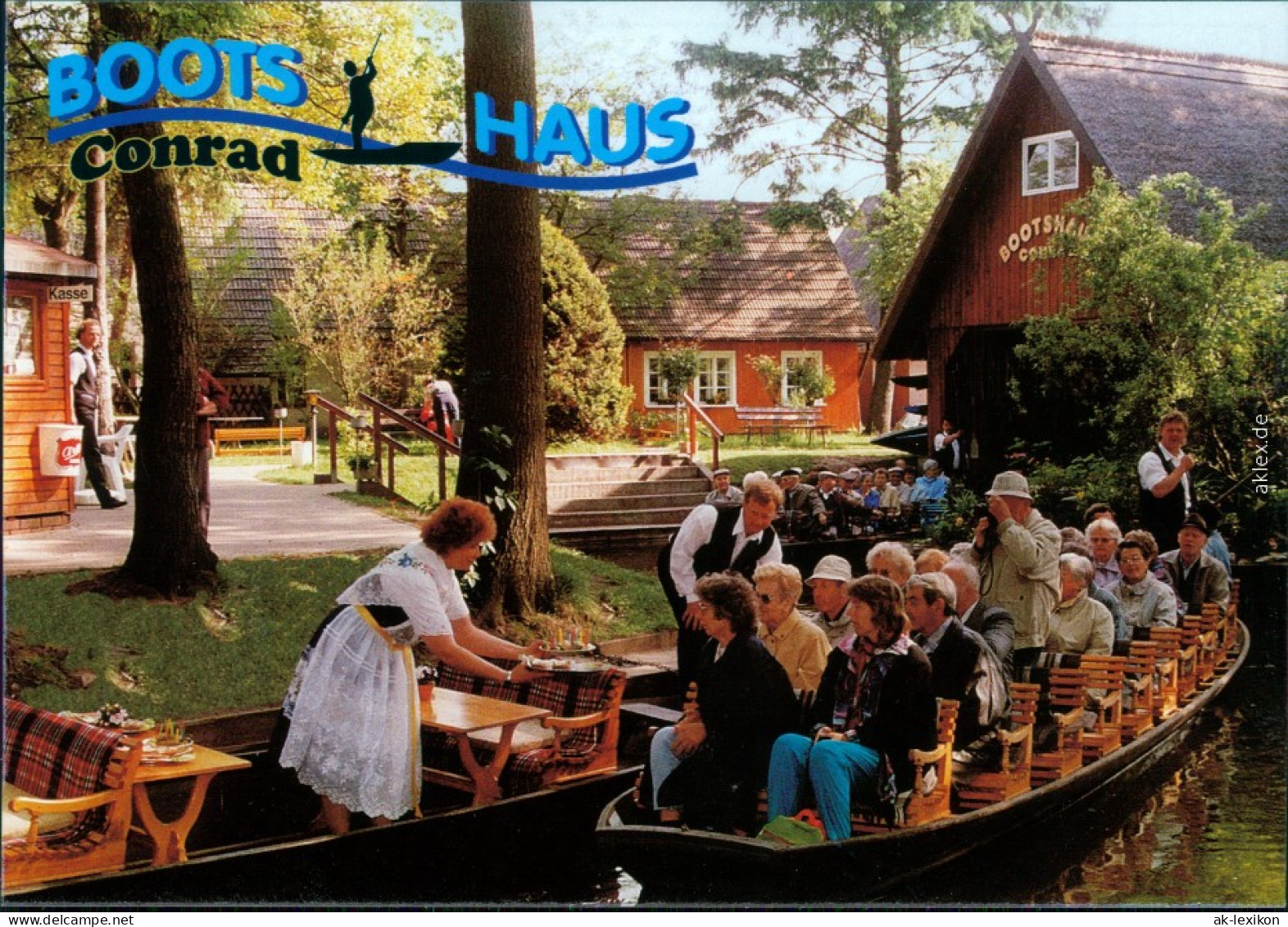 Ansichtskarte Burg (Spreewald) Borkowy (B&#322;ota) Bootshaus Conrad 1995 - Burg (Spreewald)