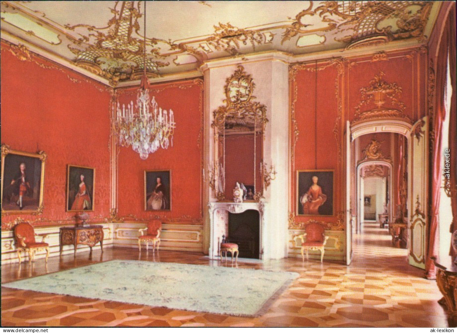 Brandenburger Vorstadt-Potsdam Neues Palais: Rotes Damastzimmer 1974 - Potsdam
