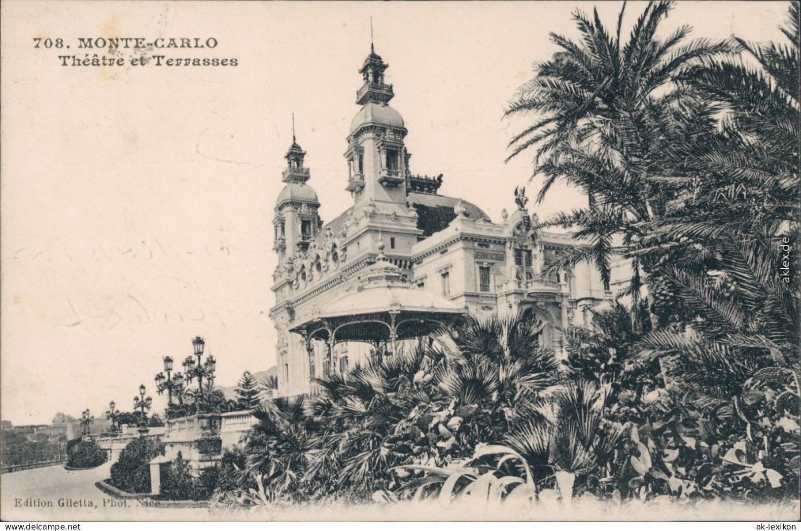 Ansichtskarte Monte-Carlo Theatre Et Terrasses 1911  - Autres & Non Classés