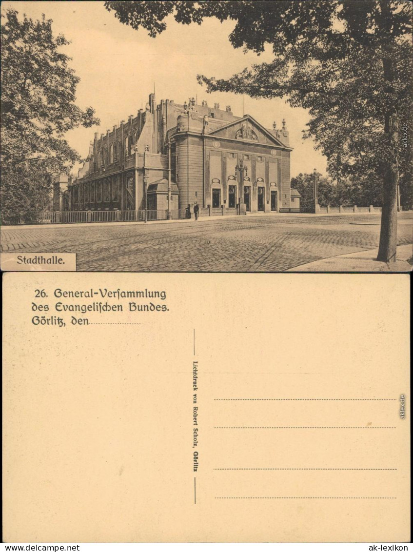 Görlitz Zgorzelec Stadthalle - Straßße 26. Generalbundestreffen 1913  - Görlitz