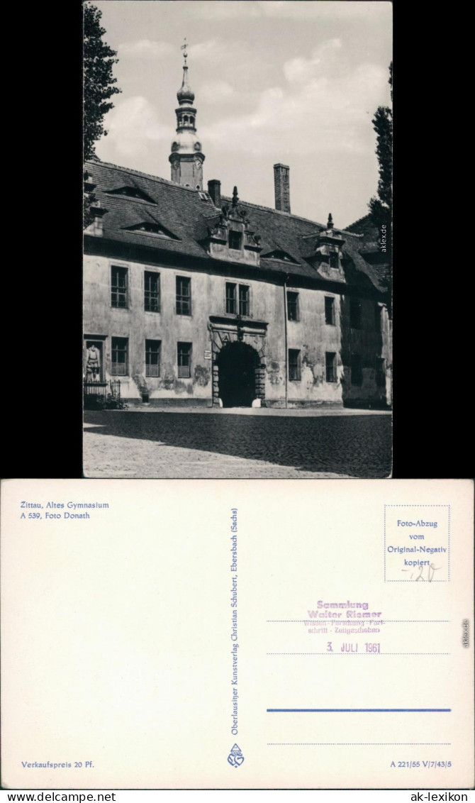 Ansichtskarte Zittau Partie Am Alten Gymnasium 1955  - Zittau