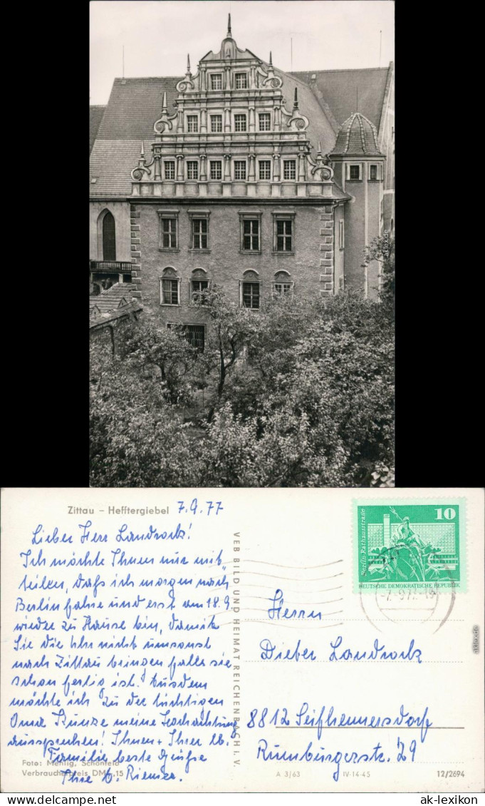 Ansichtskarte Zittau Hefftergiebel 1963  - Zittau