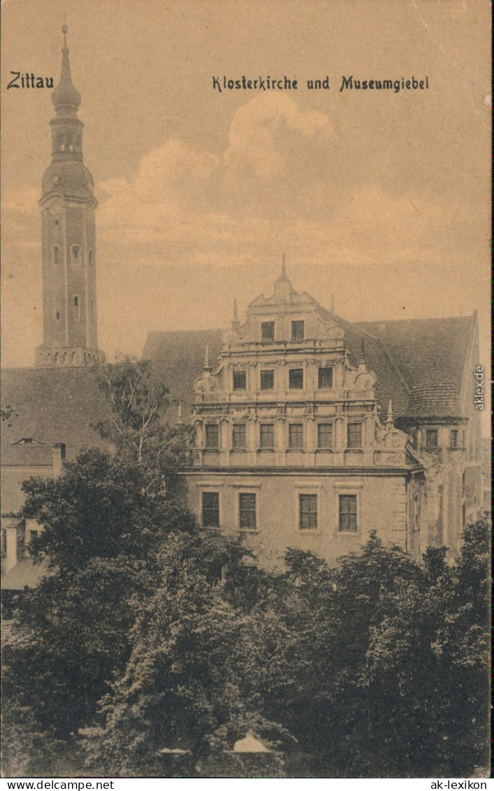 Ansichtskarte Zittau Museumsgiebel Und Klosterkirche 1921  - Zittau