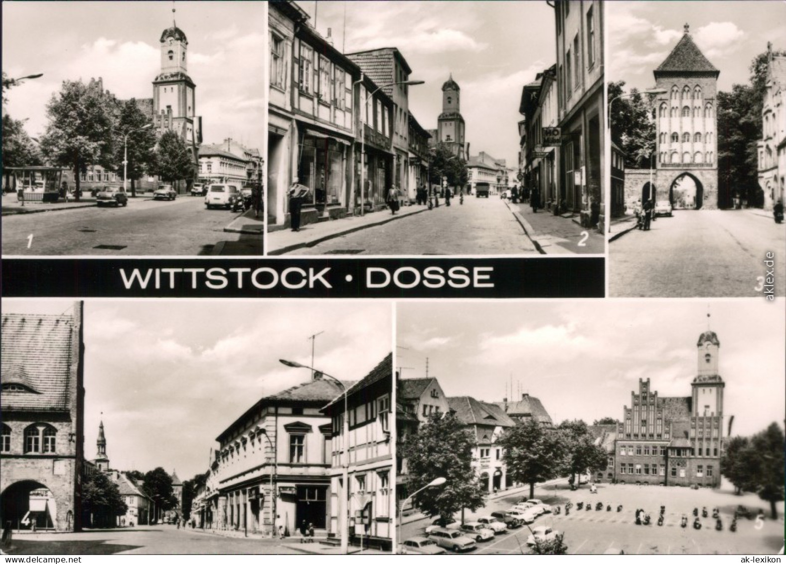 Wittstock Dosse Breitscheid-Straße  Karl-Marx-Straße, Ernst-Thälmann-Platz 1971 - Wittstock